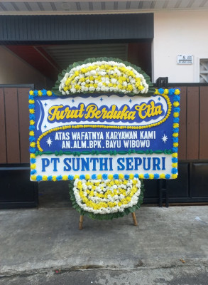 Papan Bunga Duka di Pondokaso Tonggoh