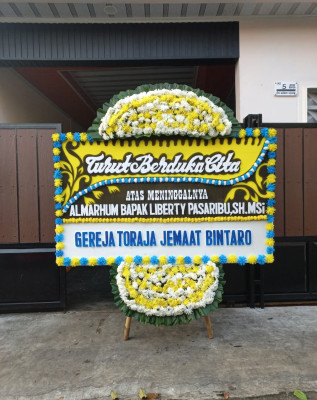 Papan Bunga Duka di Pondokaso Tonggoh